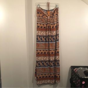 Rouge Collection Maxi Dress Beaded Tie String Vibrate Colors